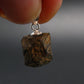 Magnetite Crystal Silver Pendant From Bolivia - 0.7" - 3.79 Grams