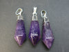 Lot of 3 Natural Diamond Shape Amethyst Pendant from Brazil