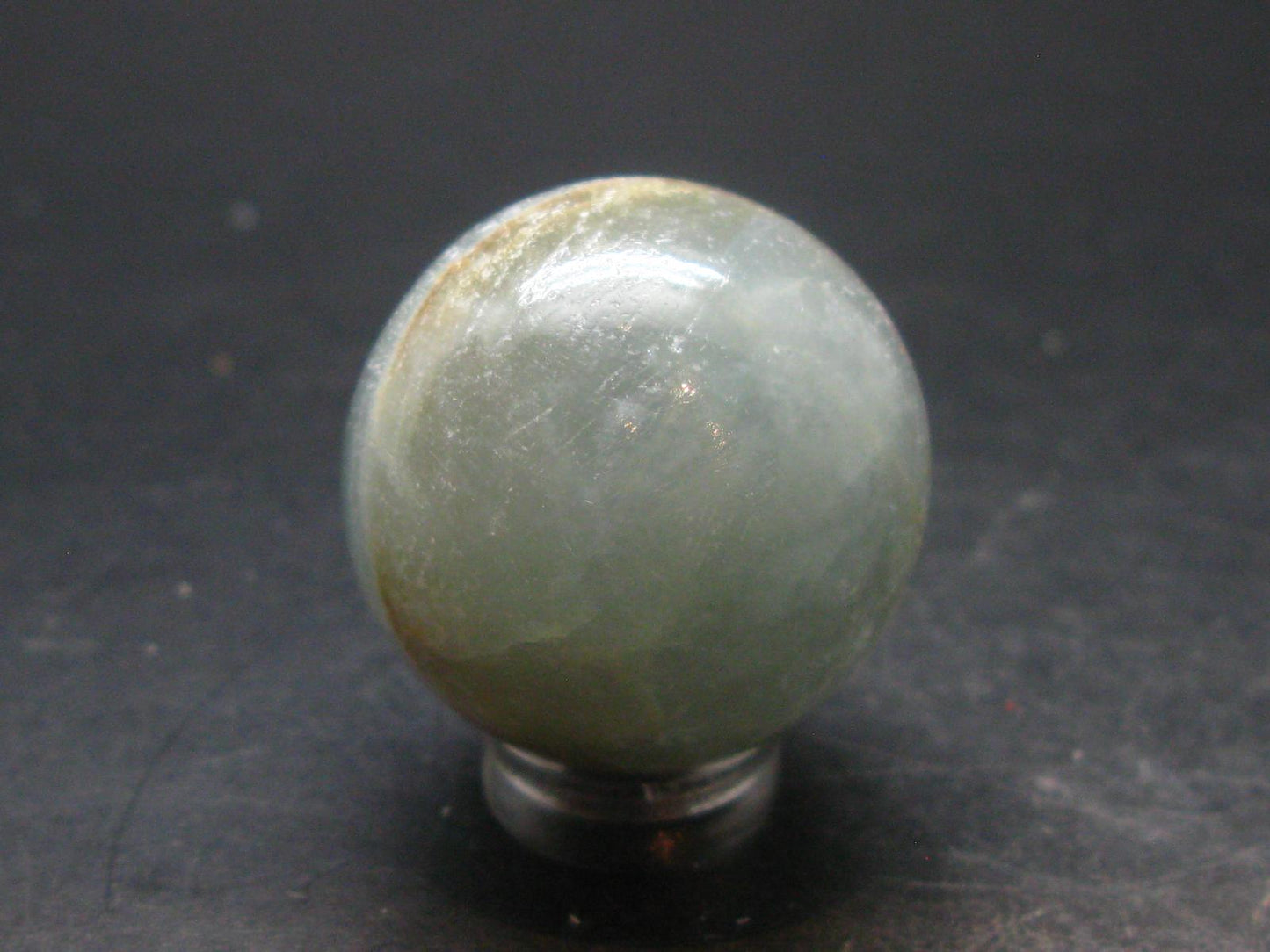Stunning Lemurian Aquatine Blue Calcite Ball Sphere From Argentina - 1.1" - 37.34 Grams
