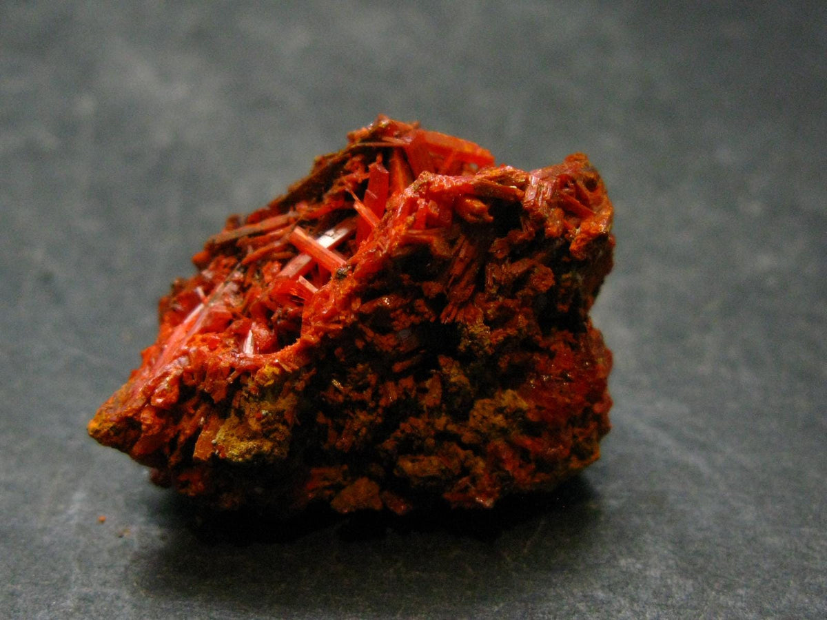 Rare Orange Crocoite Cluster From Australia - 1.2"- 17.08 Grams