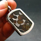 Rare Brahin Meteorite Slice With Olivine Pallasite Silver Pendant from Belarus - 1.4" - 5.91 Grams