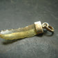 Gem Libyan Desert Glass Tektite Free Form Pendant Sterling Silver from Libya - 1.6" - 2.29 Grams