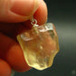 Gem Libyan Desert Glass Tektite Pendant Sterling Silver from Libya - 1.1" - 5.03 Grams