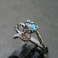 Natural Facetted Blue Topaz Crystal Ring - 1.88 Grams - Size adjustable