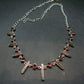 Watermelon Tourmaline Crystal Silver Necklace from Brazil - 18" - 17.5 Grams