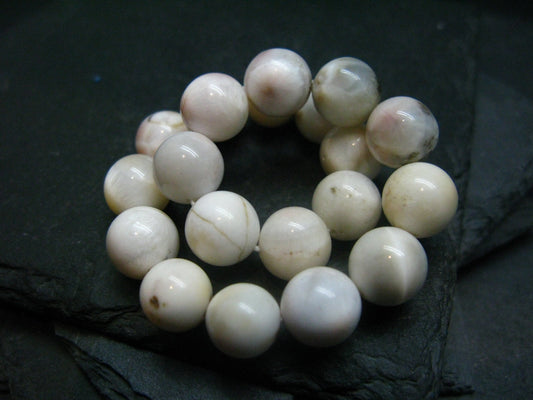 Natrolite Genuine Bracelet ~ 7 Inches ~ 10mm Round Beads