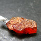 Raw Fire Opal Sterling Silver Pendant From Mexico - 1.0" - 1.24 Grams