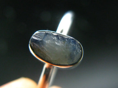 Benitoite Silver Ring From California - Size 6 - 1.86 Grams