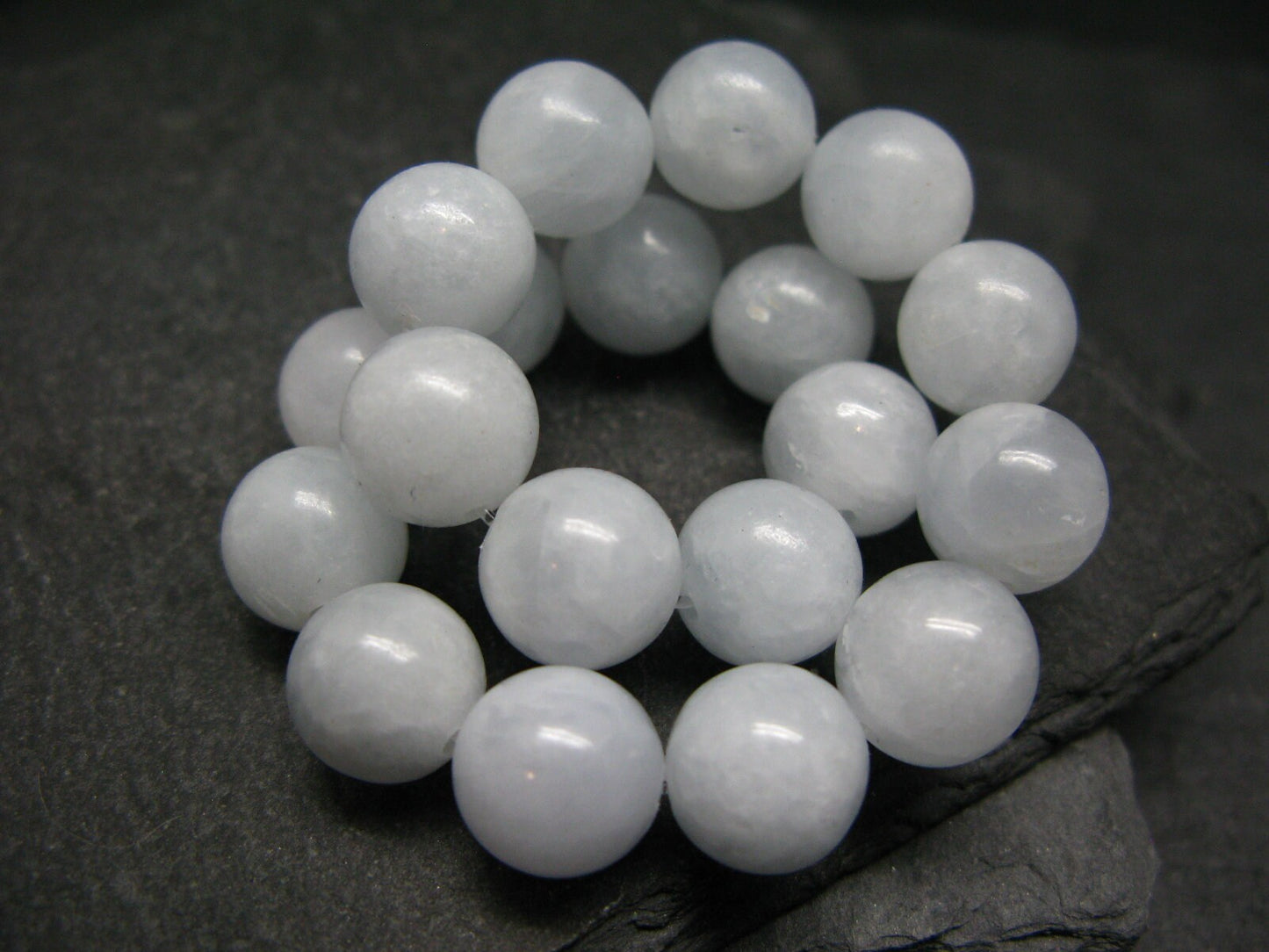 Blue Calcite Genuine Bracelet ~ 7 Inches ~ 10mm Round Beads