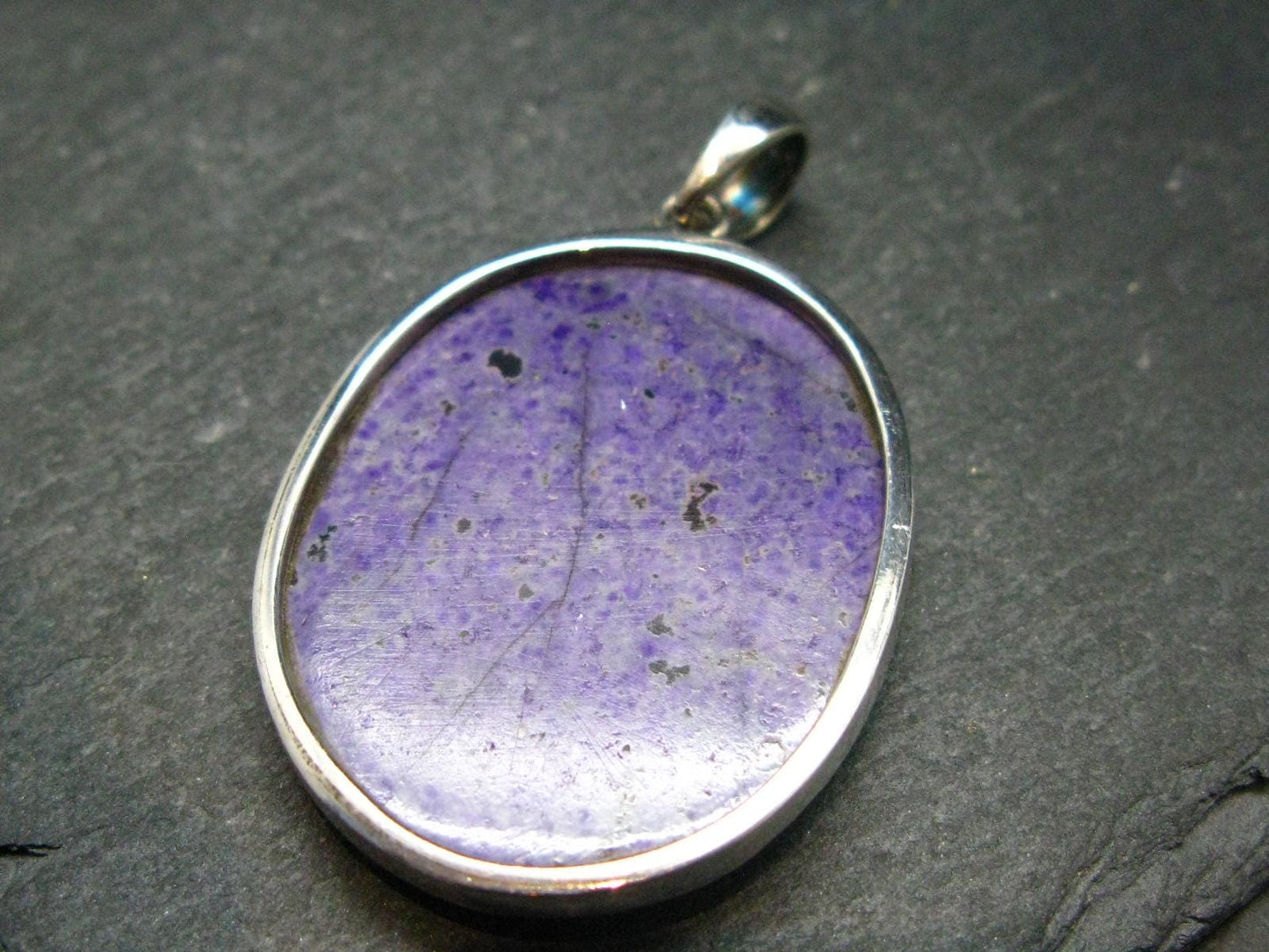 Sugilite Silver Pendant From South Africa - 1.9"