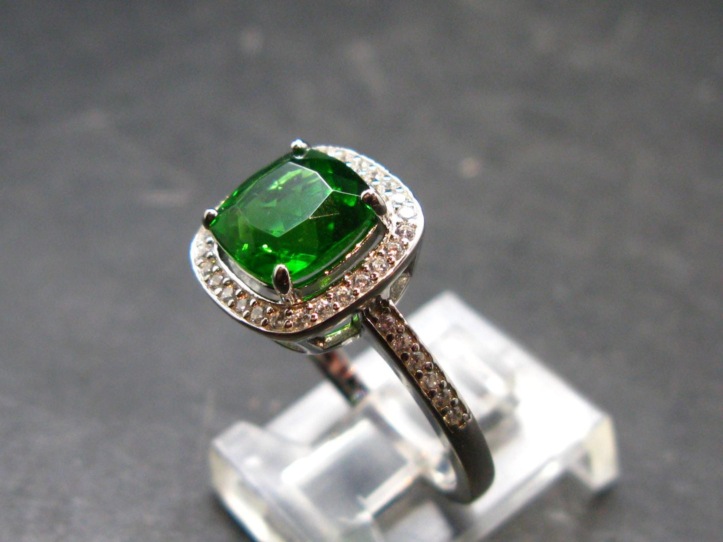 Helenite Gaia Stone Gem Sterling Silver Ring From Washington - Size 7 - 2.56 Carats