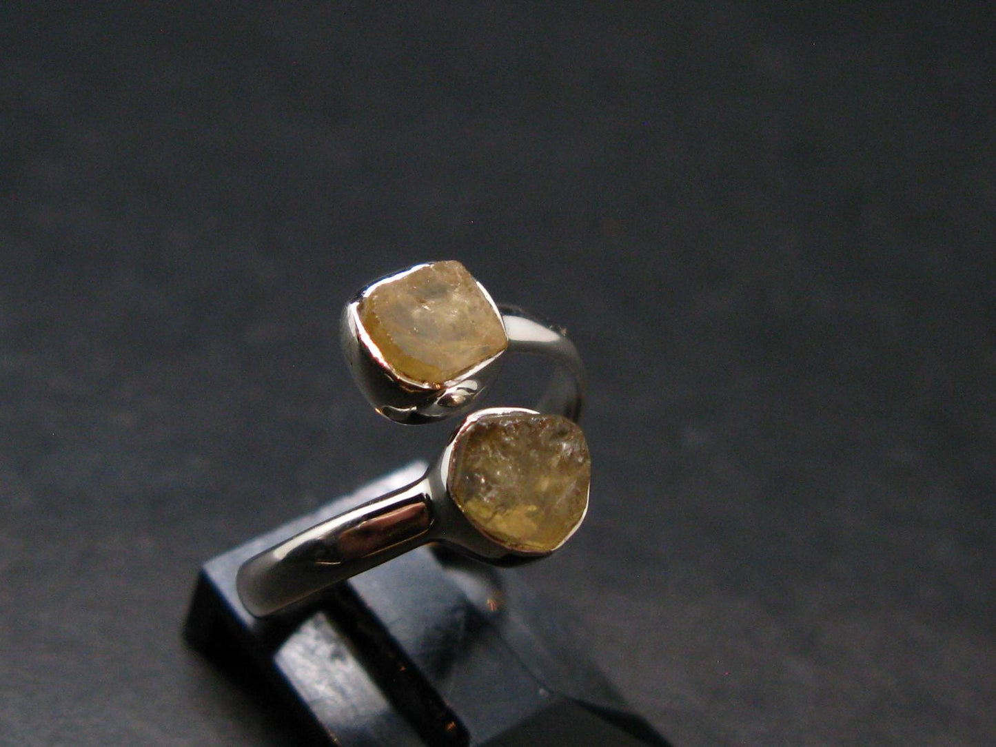 Rare Agni Gold Danburite Silver Ring From Tanzania - 2.15 Grams - size 7