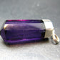 Genuine Rich Purple Faceted Amethyst Silver Pendant From Brazil - 2.1" - 14.48 Grams