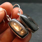 Tumbled Hypersthene Silver Earrings From Canada - 1.5" - 6.38 Grams