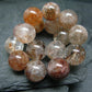 Red Rutilated Quartz Genuine Bracelet ~ 7 Inches ~ 12mm Round Beads