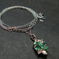 Emerald Silver Pendant W/Chain From Colombia - 3.12 Grams Total