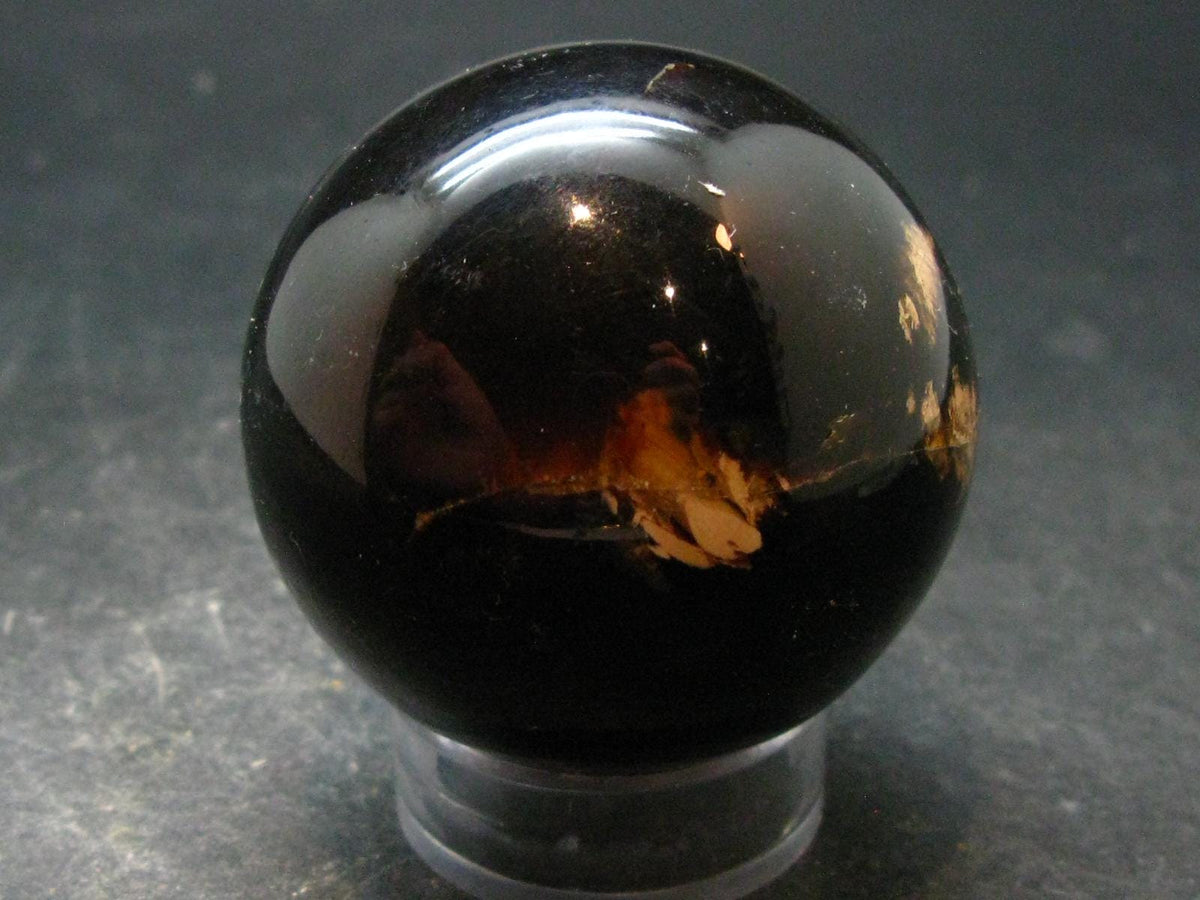 Rare Blue Amber Ball Sphere Fluorescent From Indonesia - 2.0" - 67.03 Grams