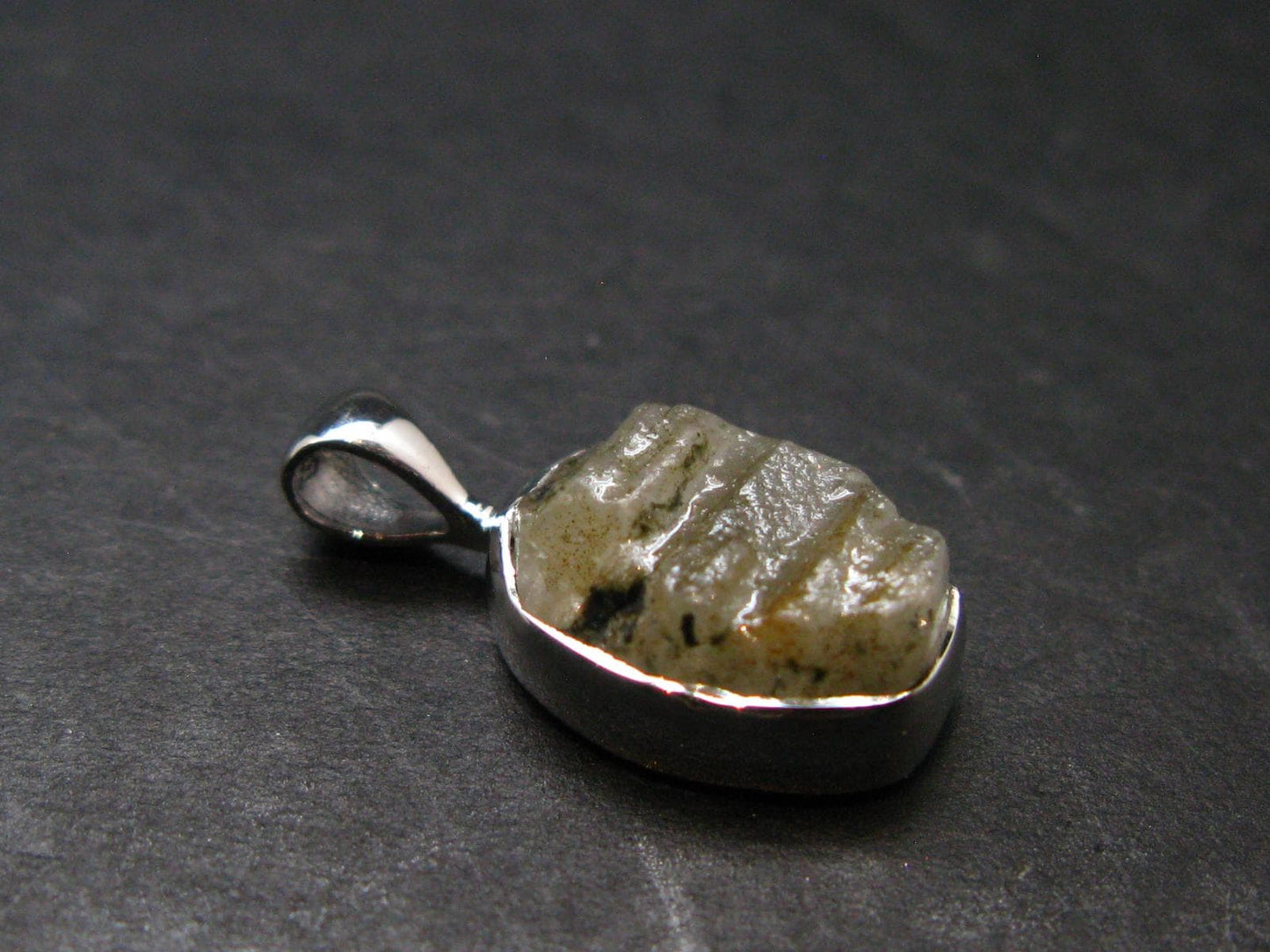 Phenakite Phenacite Crystal Silver Pendant From Brazil - 0.7" - 1.21 Grams