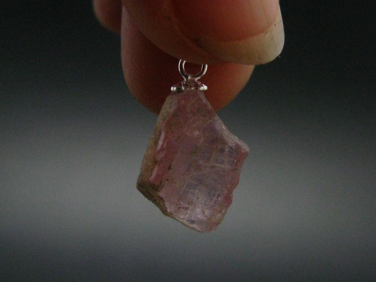 Pink Tourmaline Crystal Pendant - 0.8" - 1.82 Grams