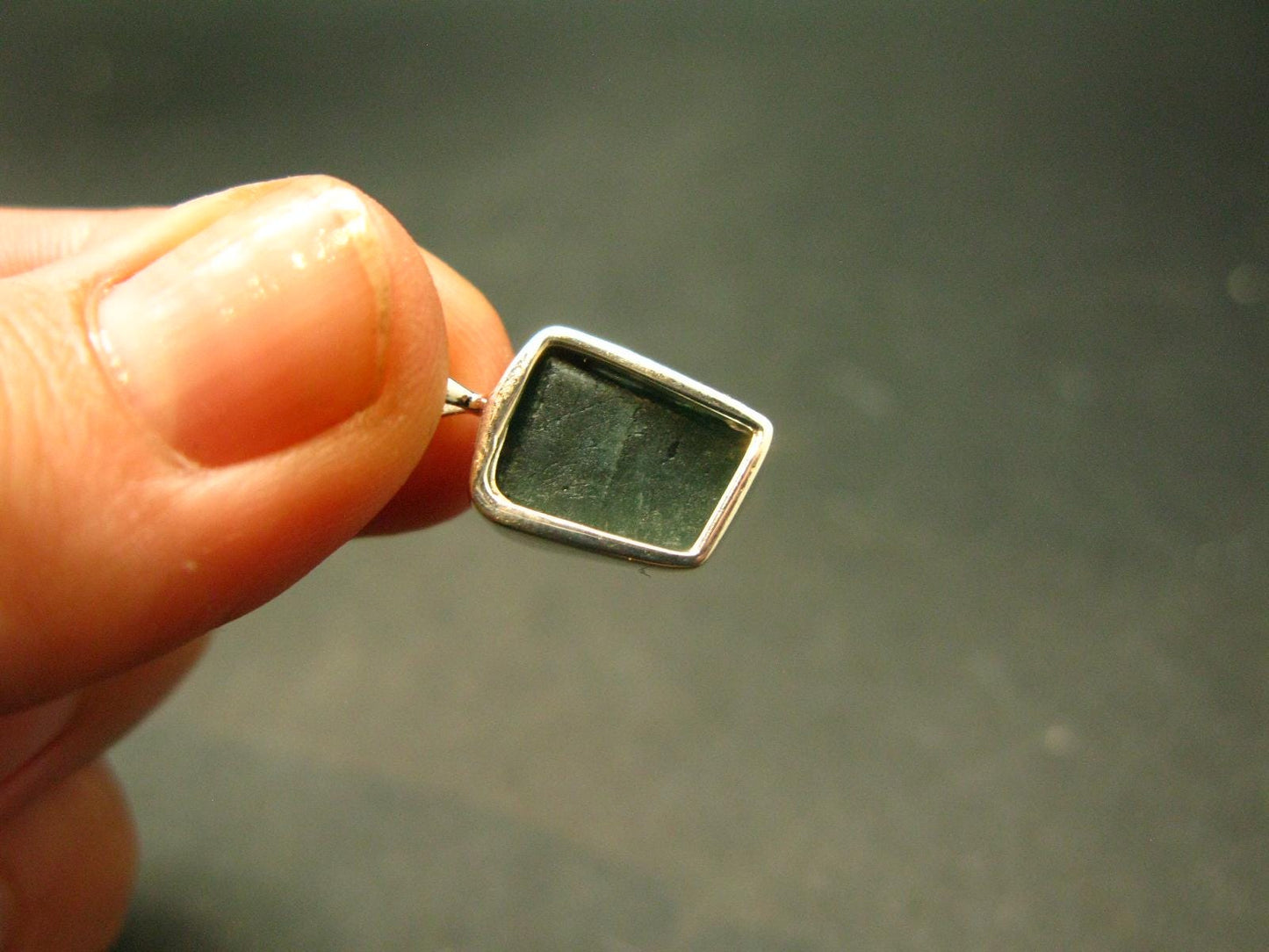 Grandidierite Silver Pendant From Madagascar - 0.7" - 1.37 Grams