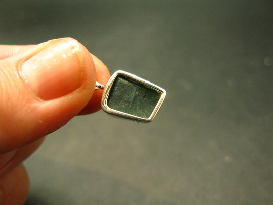 Grandidierite Silver Pendant From Madagascar - 0.7" - 1.37 Grams