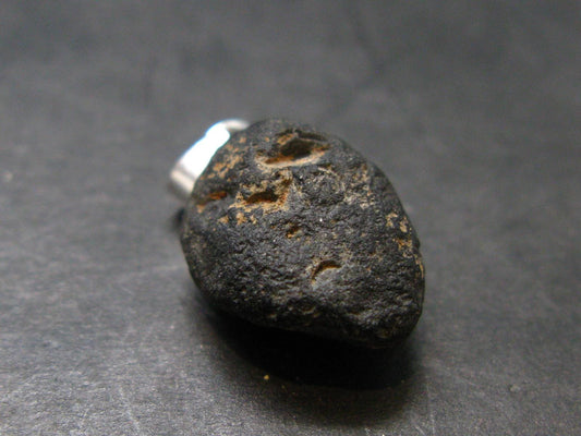 Rare Saffordite Cintamani Stone Pseudotektite Pendant from Arizona USA - 8.05 Carats - 0.8"