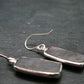 Tumbled Hypersthene Silver Earrings From Canada - 1.5" - 6.38 Grams