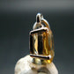 Yellow Citrine Gem Facetted Sterling Silver Pendant From Brazil - 0.8" - 1.47 Grams
