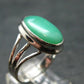 Natural Apple Green Chrysoprase 925 Sterling Silver Ring From Australia - 5.30 Grams - Size 8