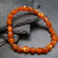 Garnet Spessartine Genuine Bracelet ~ 7 Inches ~ 10mm Crystal Beads