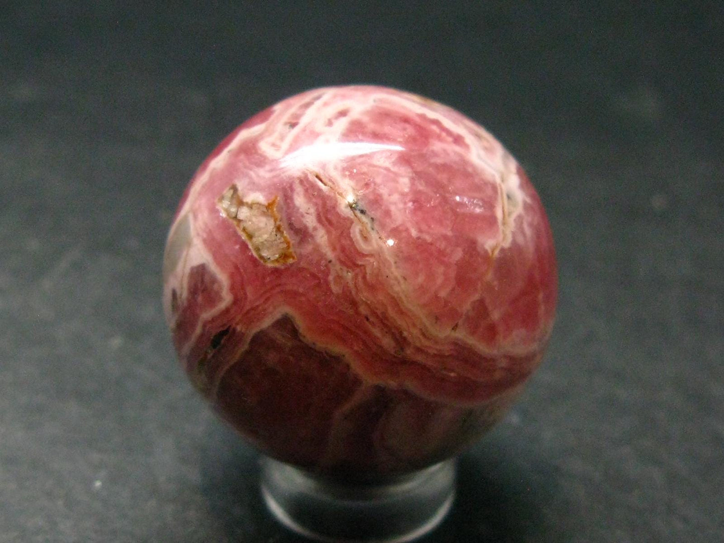 Rhodochrosite Sphere Ball from Argentina - 1.2" - 47.92 Grams