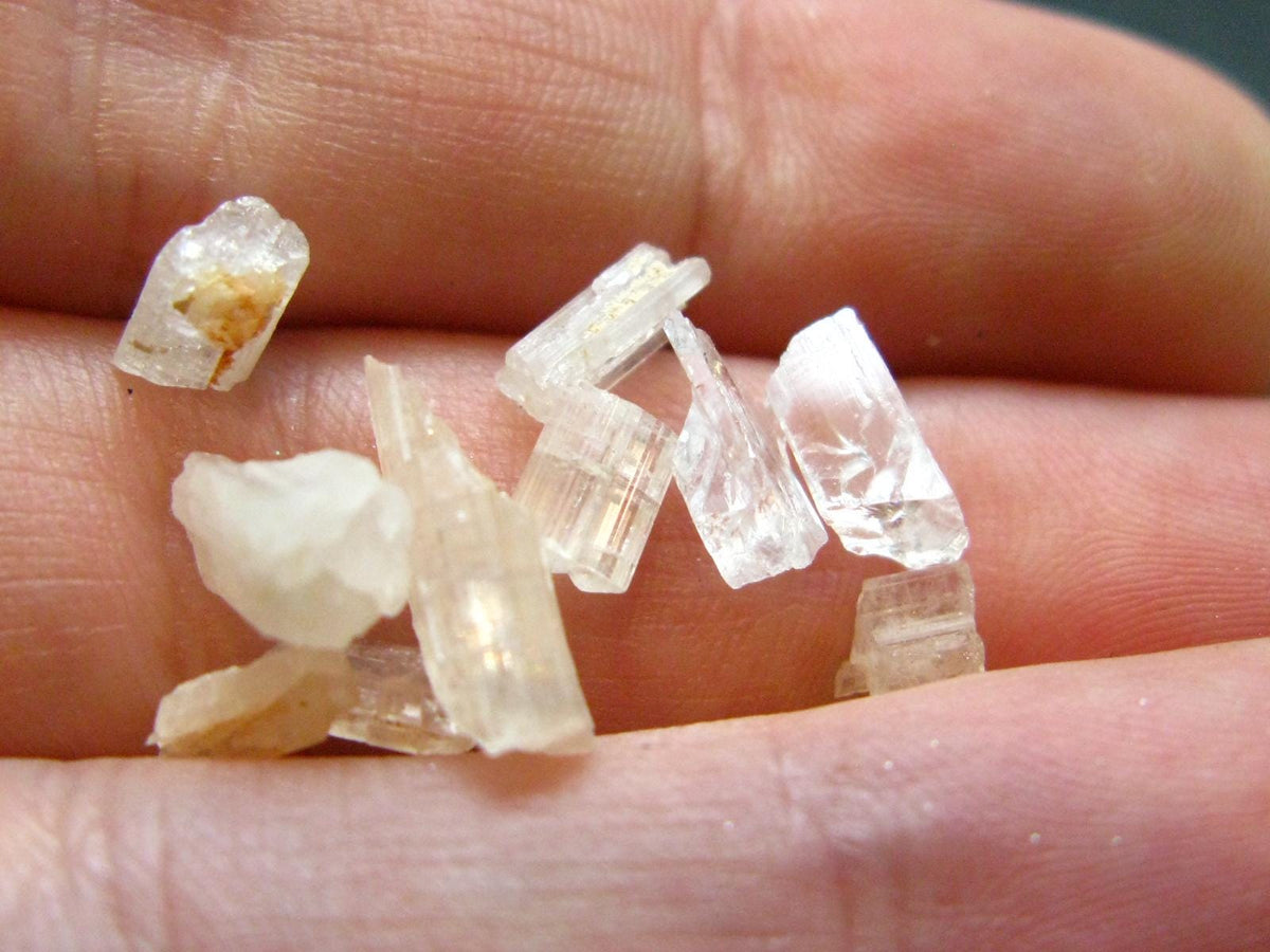 Lot of 10 Rare Hambergite Crystals From Madagascar - 6.95 Carats