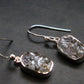 Gray Herderite Silver Earrings from Africa - 1.1" - 3.0 Grams