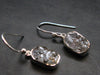 Gray Herderite Silver Earrings from Africa - 1.1" - 3.0 Grams