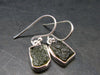 Moldavite Tektite Silver Earrings from Czech Republic - 2.34 Grams
