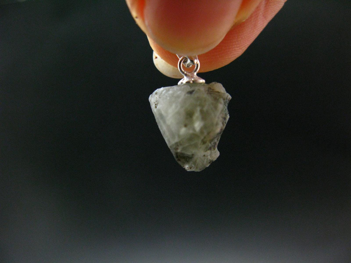 Phenakite Phenacite Crystal Silver Pendant From Russia - 0.7" - 1.76 Grams