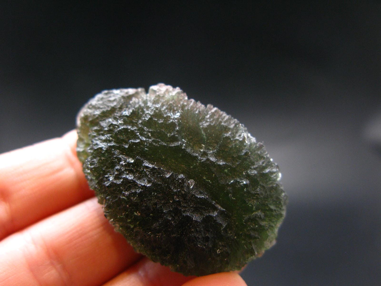 Rare Moldavite Tektite Raw Piece From Czech Republic - 1.7" - 20.83 Grams