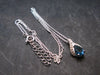 London Blue Topaz Sterling Silver Pendant with CZ From Brazil With Chain - 16" - 3.07 Grams