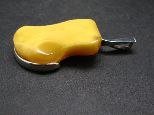 Nature’s Time Capsule!! Large Natural Butterscotch Color Baltic Amber 925 Silver Pendant - 2.5"