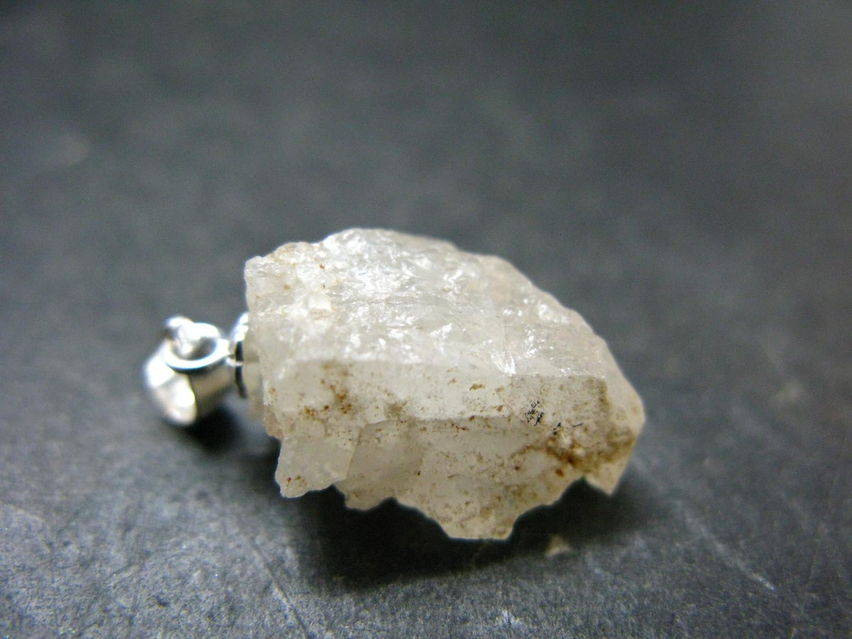 Rare Gem Phenacite Phenakite Crystal Silver Pendant From Myanmar (Burma) - 12.80 Carats - 0.8"