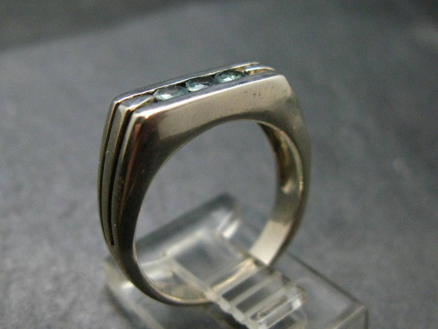 Genuine Alexandrite Gem Silver Ring From Russia - Size 6.75 - 4.63 Grams