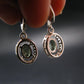 Moldavite Tektite Silver Earrings from Czech Republic - 3.0 Grams