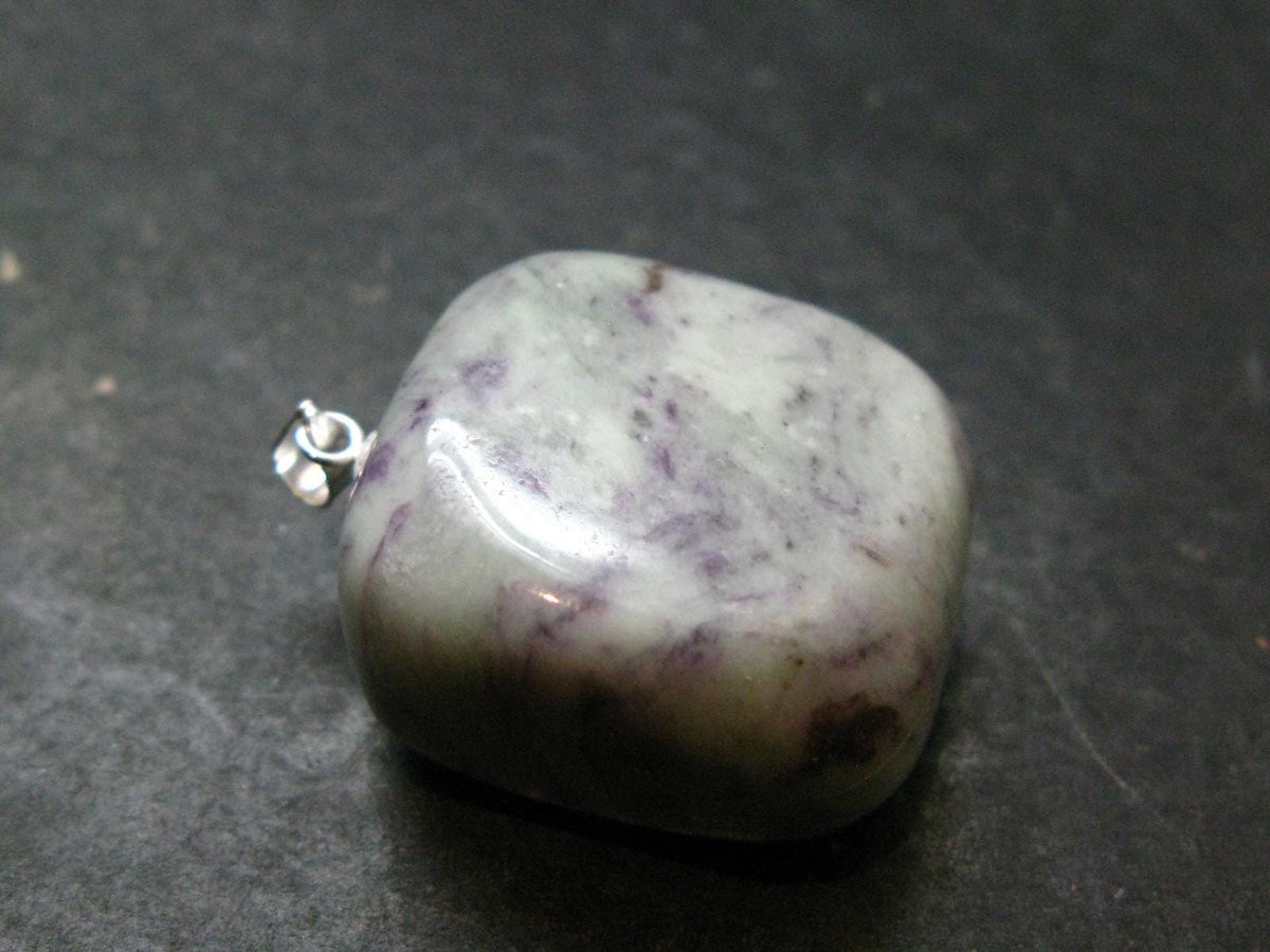 Very Rare Kammererite Chrome Clinochlore Silver Pendant from Turkey - 1.3"