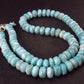 Larimar Necklace Rondelle Beads From Dominican Republic - 19.5" - 30 Grams