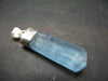 Aquamarine Gem Sterling Silver Pendant From Brazil - 1.6" - 5.02 Grams