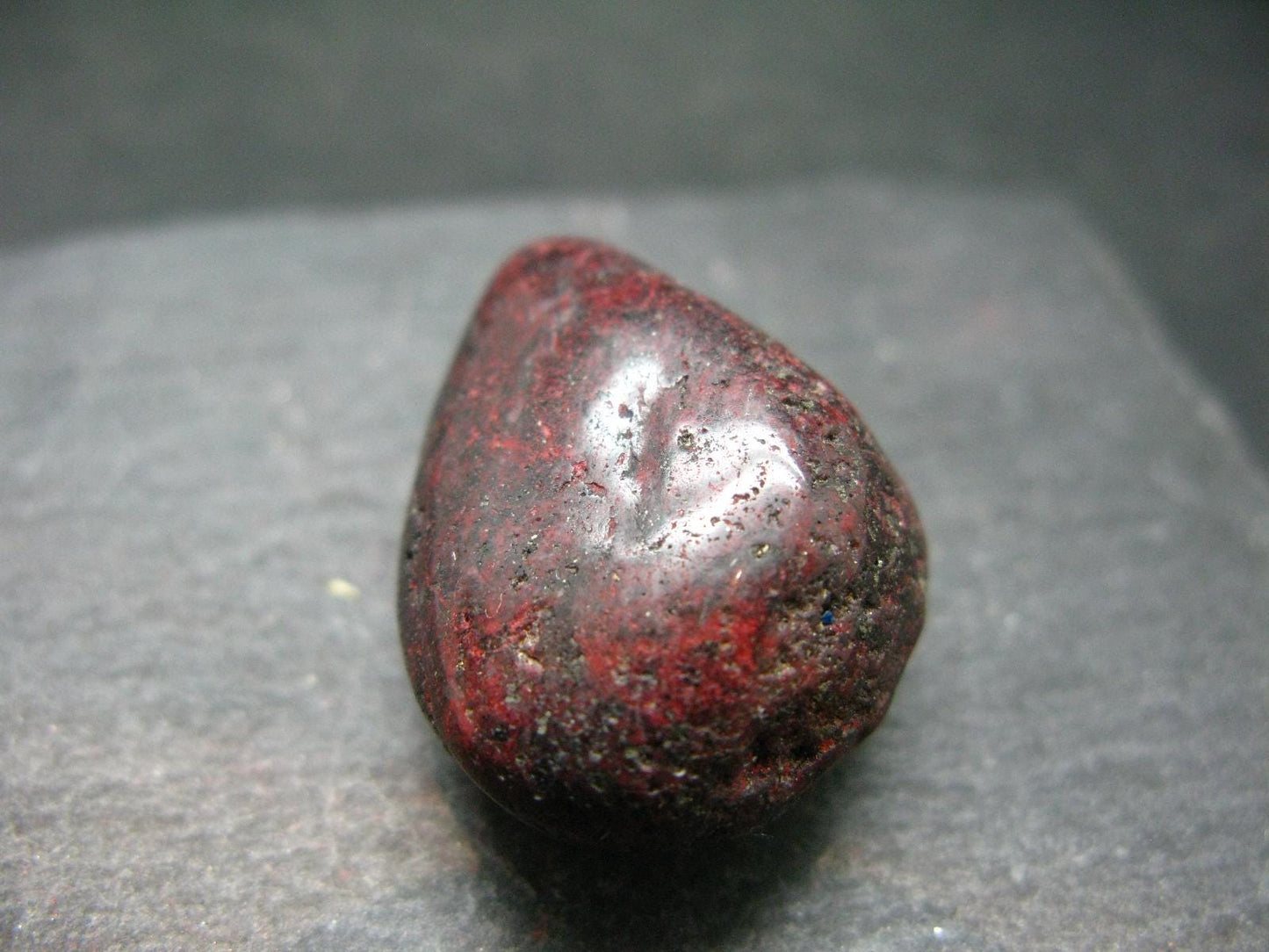 Red Cinnabar Cinabar Tumbled Piece From Spain - 21.39 Grams - 1.2"