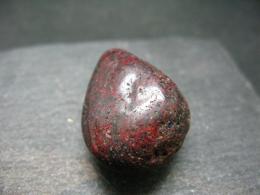 Red Cinnabar Cinabar Tumbled Piece From Spain - 21.39 Grams - 1.2"
