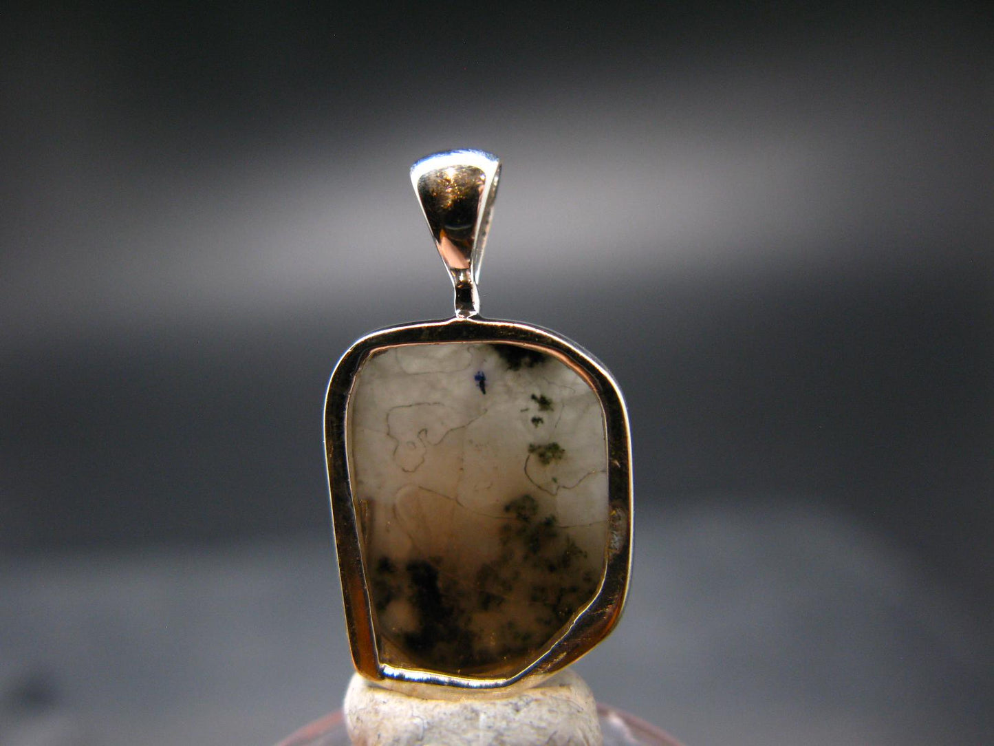 Phenakite Phenacite Crystal Silver Pendant From Brazil - 0.9" - 2.17 Grams