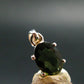 Moldavite Tektite Facetted Silver Pendant from Czech Republic - 0.7" - 1.06 Grams