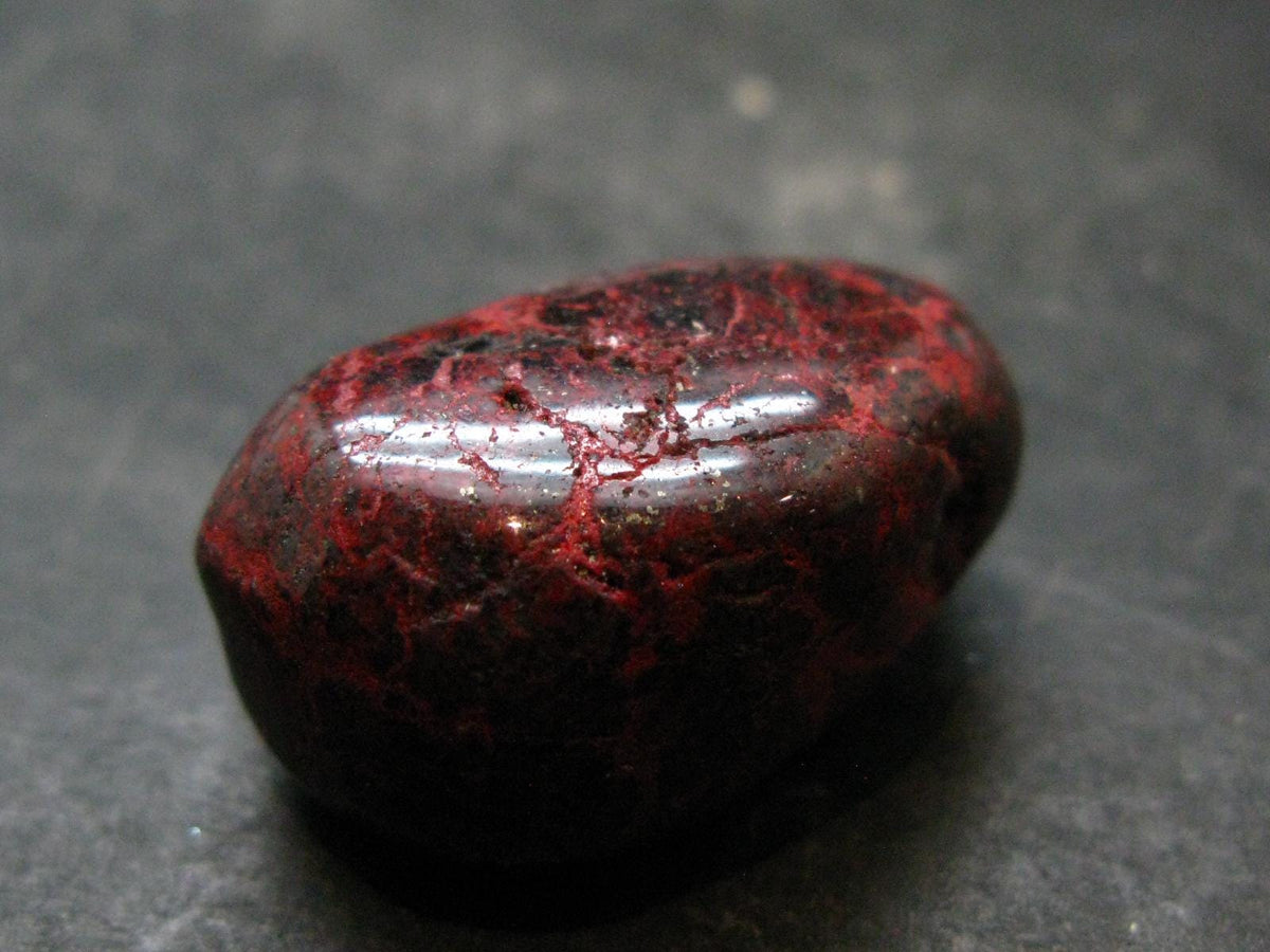 Red Cinnabar Cinabar Tumbled Piece From Spain - 18.29 Grams - 1.2"